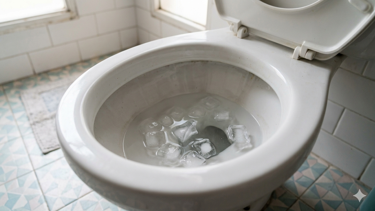 Método glaciar: por qué recomiendan echar cubos de hielo en el inodoro