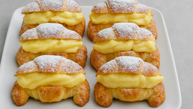 Receta de medialunas rellenas suaves y bien cremosas Receta de medialunas rellenas suaves y bien cremosas