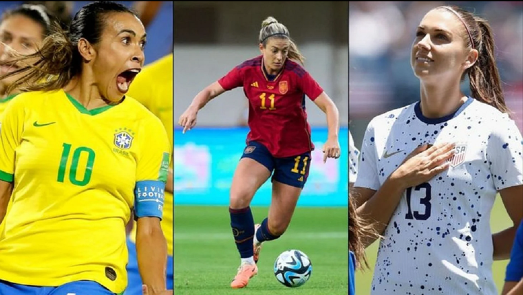 alex morgan, alex putellas y marta LAS JUGADORAS SON DE LAS MEJORES DEL FÚTBOL FEMENINO ACTUAL Foto: GETTY IMAGES