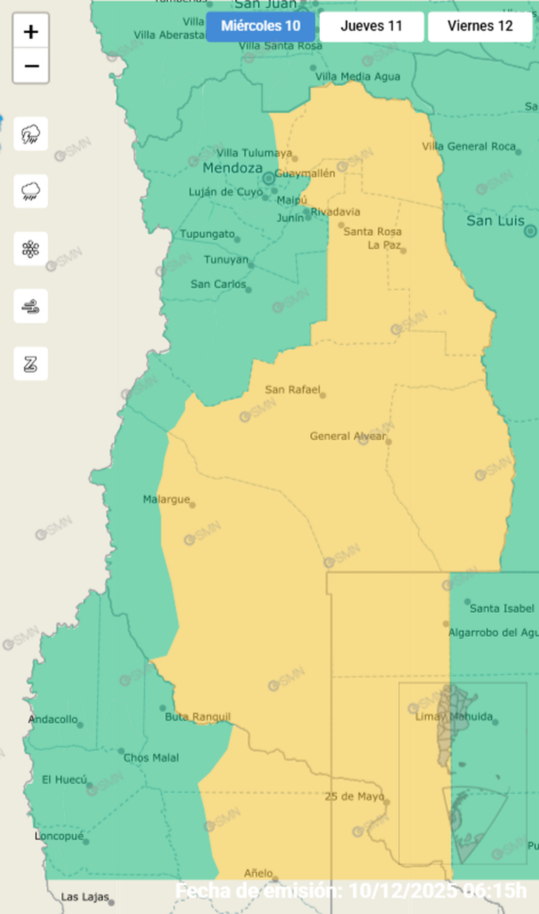En el Gran Mendoza se esperan lloviznas. En el Gran Mendoza se esperan lloviznas. 