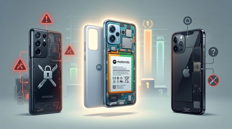 El ranking de reparaciones de 2026 sitúa a Motorola como la marca más confiable para arreglar dispositivos móviles.