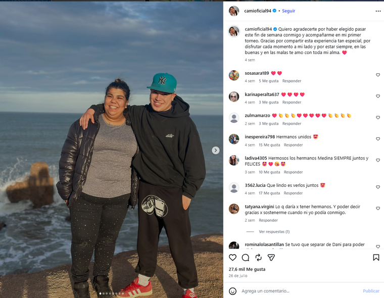 Camila Deniz y Thiago Medina. Camila Deniz y Thiago Medina.