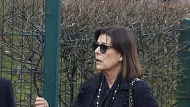 Carolina de Mónaco, triste.