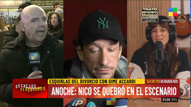 Nicolás Vázquez tuvo un ataque de llanto. Foto: captura de video/ América TV. Nicolás Vázquez tuvo un ataque de llanto. Foto: captura de video/ América TV.