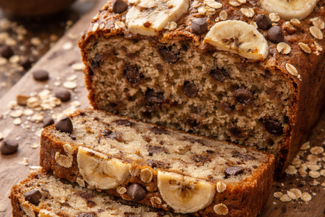 Saludable, fácil y delicioso:receta de budín de avena, banana y chocolate Saludable, fácil y delicioso:receta de budín de avena, banana y chocolate