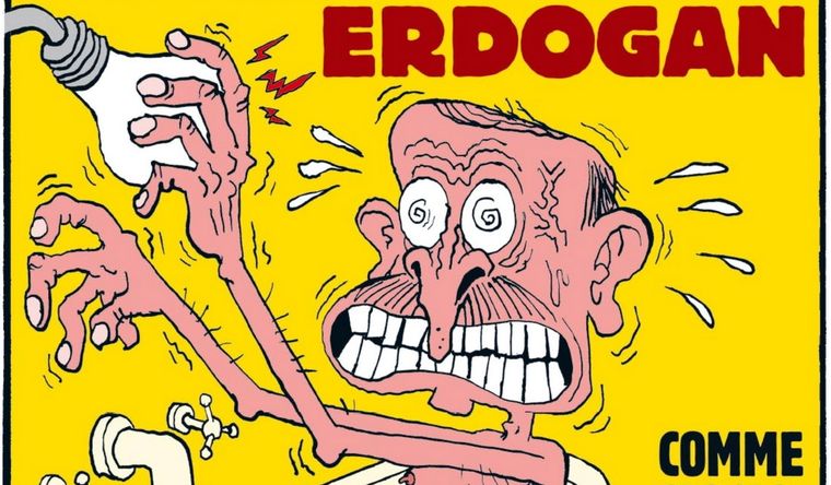Charlie Hebdo Erdogan La tapa de la revista causó indignación en Turquía. Foto: CharlieHebdo.