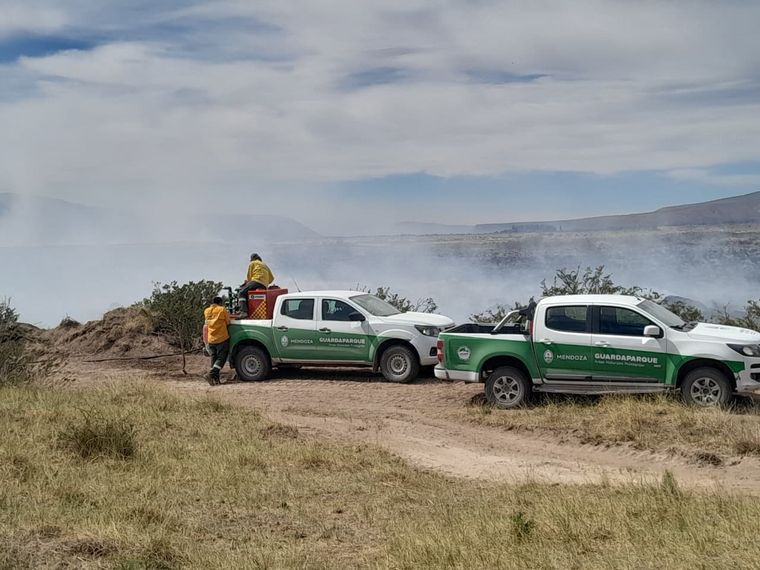 El incendio iniciado el sábado volvió a intensificarse por las ráfagas. Desde el manejo del fuego aclaran que está contenido y que no hubo daños rurales. &nbsp;