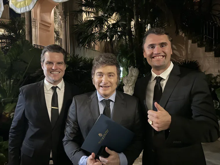 Javier Milei despidió al activista Charlie Kirch con una foto de cuando se conocieron.