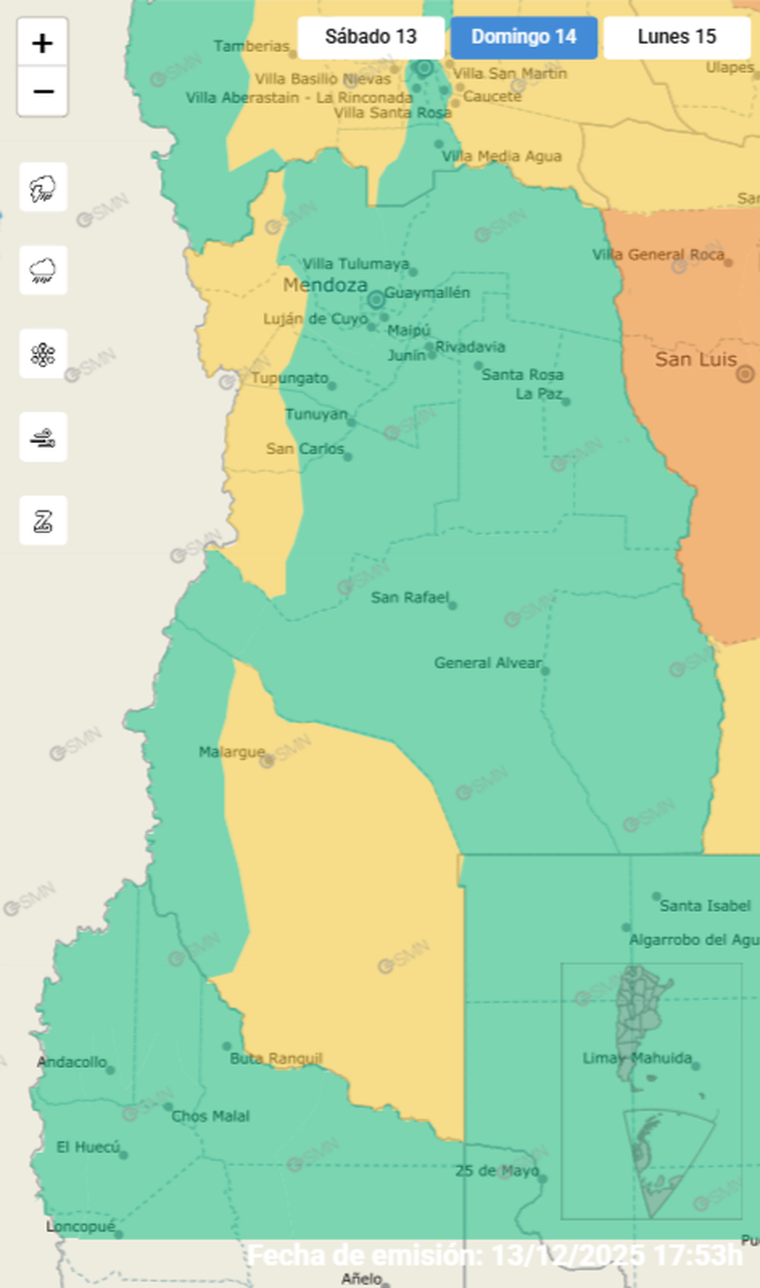 El viento Zonda afectará sectores del sur de Mendoza durante la jornada del domingo. El viento Zonda afectará sectores del sur de Mendoza durante la jornada del domingo.