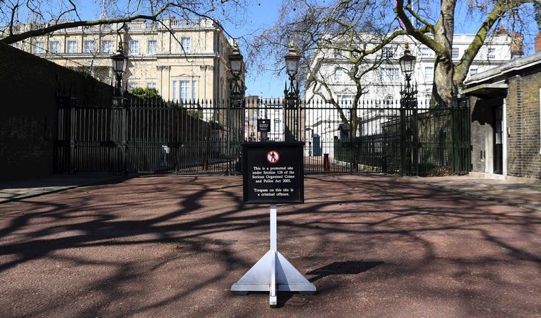 Clarence House, la residencia del Príncipe Carlos, quien está infectado con coronavirus.