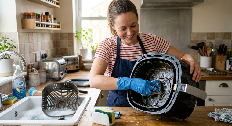 La freidora de aire quedará limpia con este truco. Fuente: IA Gmeini. La freidora de aire quedará limpia con este truco. Fuente: IA Gmeini.