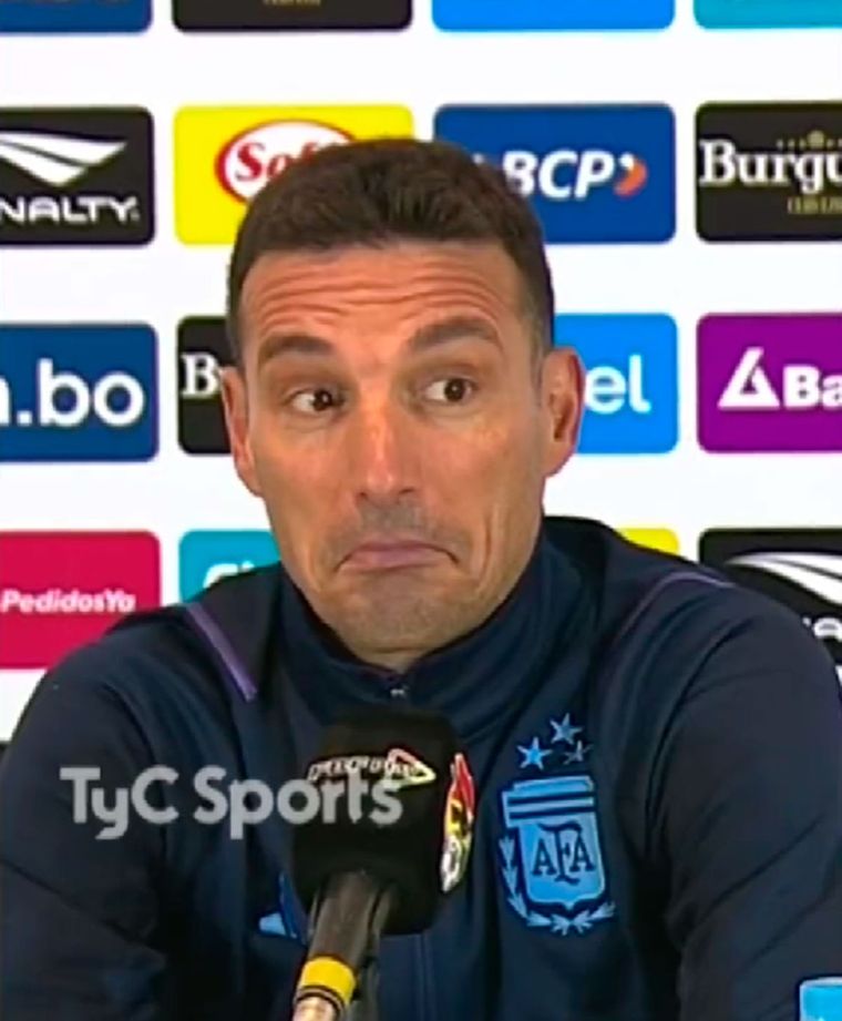 A Scaloni no le gustó una pregunta en conferencia de prensa tras la goleada de Argentina Foto: TyC Sports