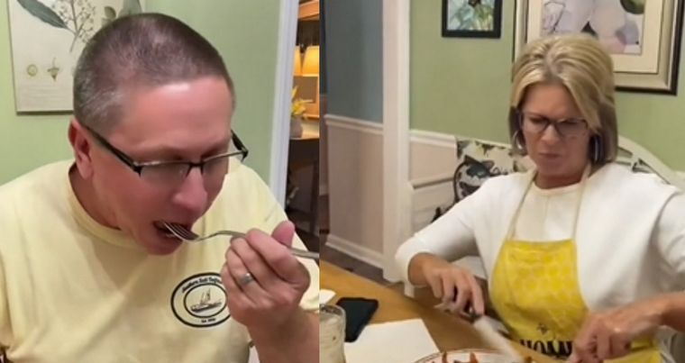 Paloma, una estudiante argentina de intercambio, hizo probar a su familia en EEUU un plato típico en Argentina y subió su reacción a TikTok Foto: Captura de pantalla