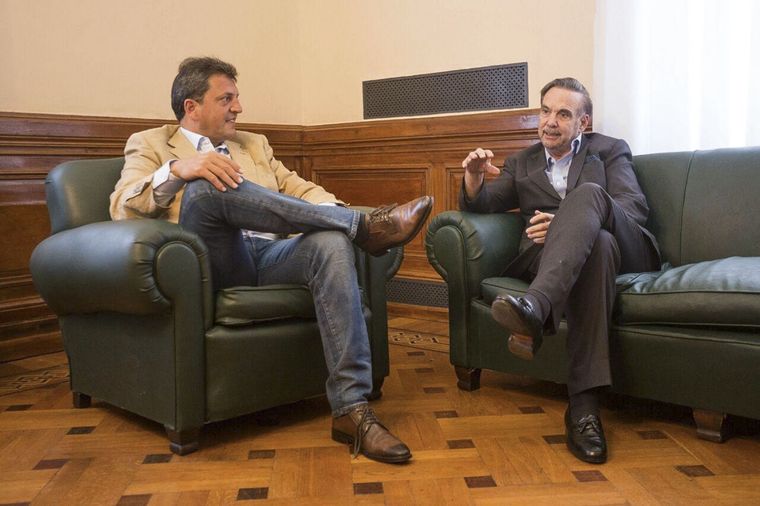 Massa Sergio Massa y Miguel Ángel Pichetto, juntos en 2018. Crédito: Télam Foto: Télam
