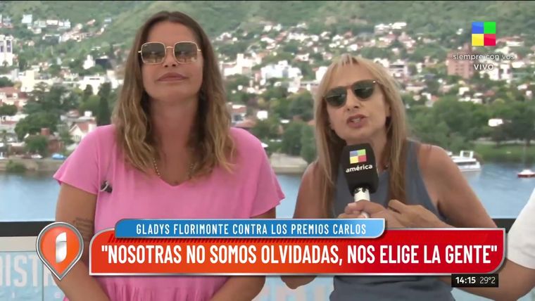 Nazarena Vélez y Gladys Florimonti expresaron su disconformidad por las nominaciones a los premios Carlos 2025. Foto: Captura de pantalla