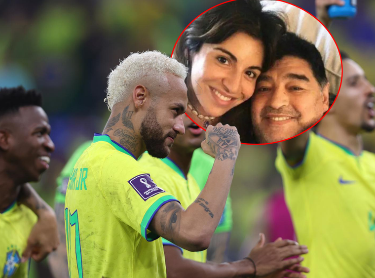 El palazo de Giannina Maradona a la Selección argentina por el homenaje de Brasil a Pelé. Foto: EFE