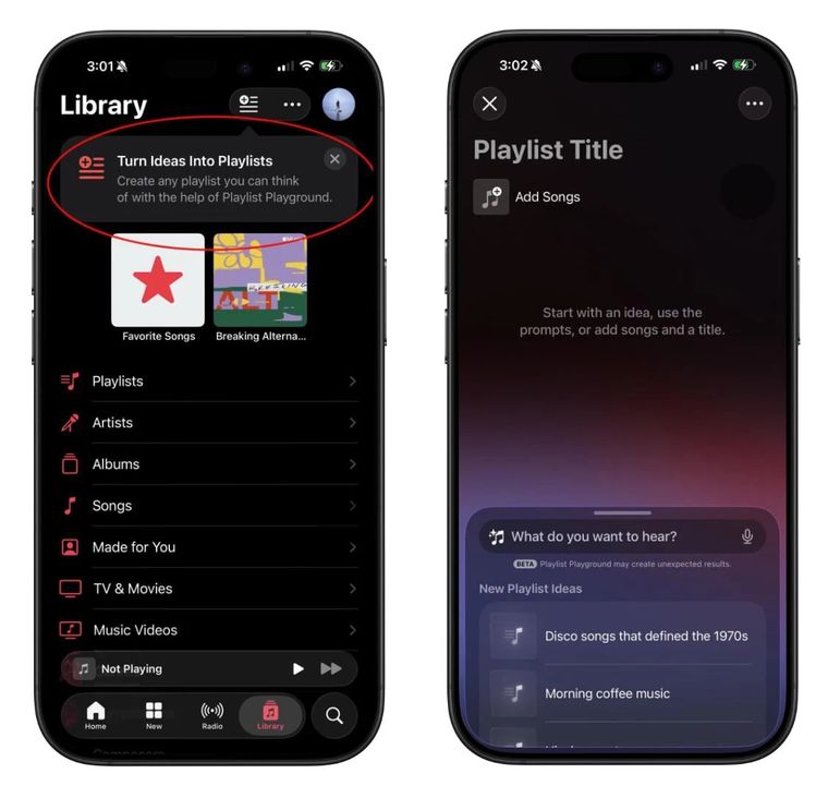 La nueva función de Apple Music permite crear listas de reproducción mediante comandos de texto sencillos para cada estado de ánimo. La nueva función de Apple Music permite crear listas de reproducción mediante comandos de texto sencillos para cada estado de ánimo.