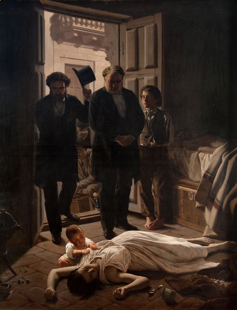 Juan Manuel Blanes: Un episodio de la fiebre amarilla en Buenos Aires (1871) Foto: Museo Nacional de Artes Visuales