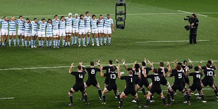 Los Pumas en un momento único. Foto: UAR