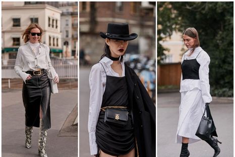Camisas blancas oversizes.
