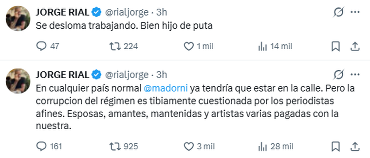 Jorge Rial contra Manuel Adorni. Jorge Rial contra Manuel Adorni.