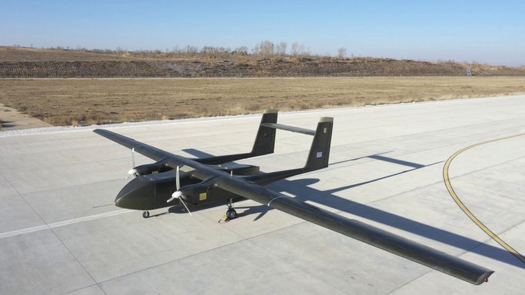 El avión no tripulado Tianma-1000 fue fabricado en China.