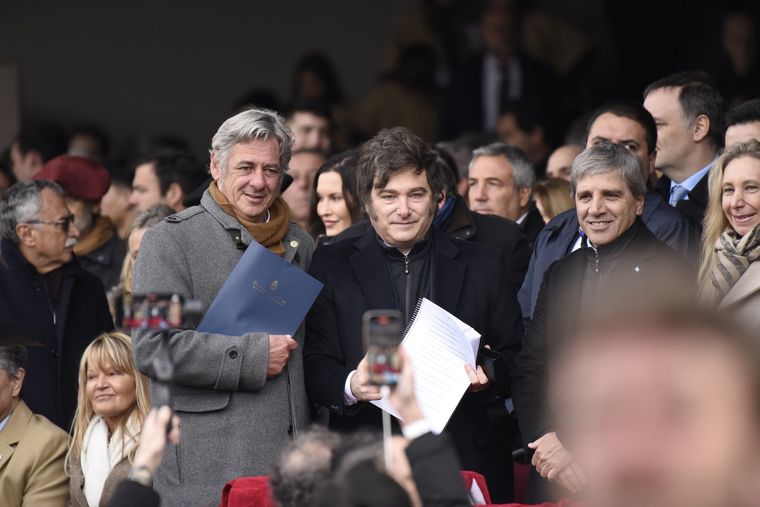 Javier Milei y Nicolás Pino en el acto inaugural de la Exposición Rural 2025 Javier Milei y Nicolás Pino en el acto inaugural de la Exposición Rural 2025