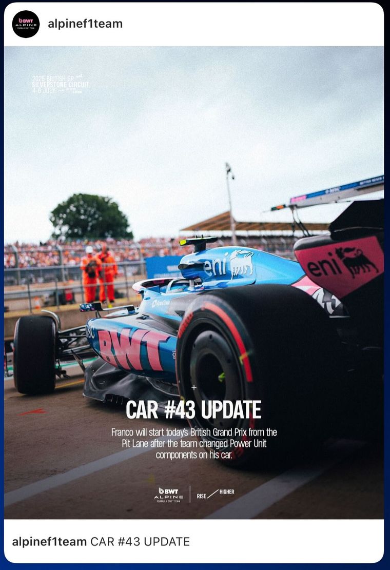 Complicaciones para Franco Colapinto en Silverstone Complicaciones para Franco Colapinto en Silverstone