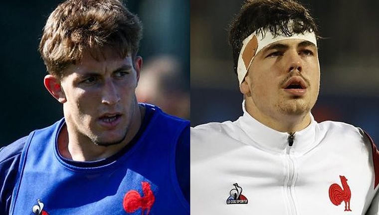 Jégou y Auradou, los rugbiers franceses Foto: Instagram @hugo_auradou Y @oscarjegou