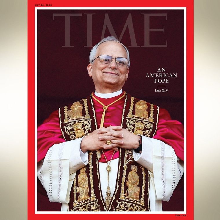 León XVI, el nuevo líder de la Iglesia Católica fue homenajeado por TIME Foto: Red Social X