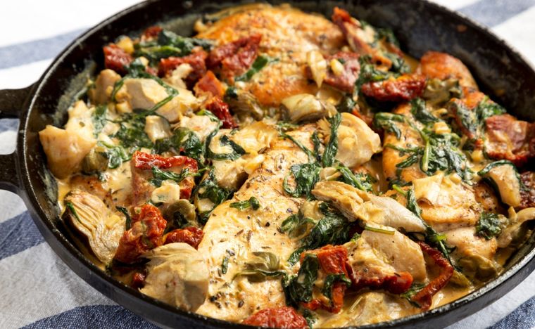 Pollo a la Toscana Una receta simple y deliciosa en pocos minutos. Foto: Shutterstock