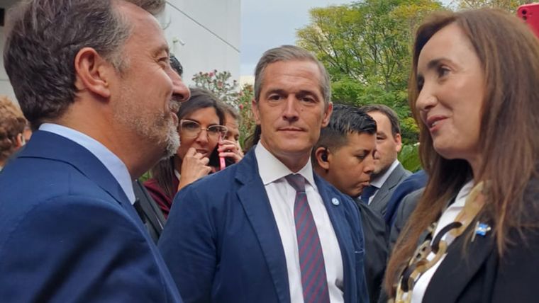 La vicepresidenta Victoria Villarruel en la Coviar.&nbsp;