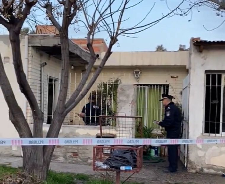 La casa del barrio Islas Malvinas en Neuquén donde ocurrió el ataque Foto: Captura de video