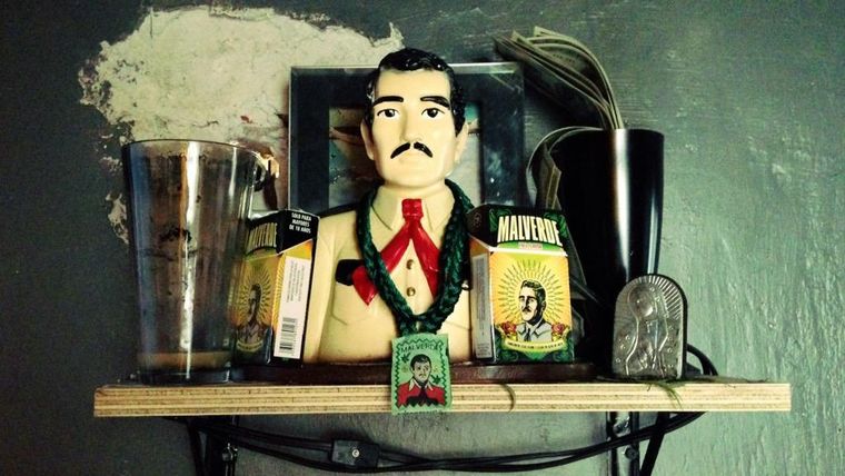 Contacto Los narcos mexicanos intentaron hacer pie en Argentina. Imagen: Jesús Malverde. Fuente: Twitter - @Von__D