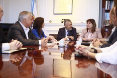 Patricia Bullrich junto a Alfredo Cornejo y Mercedes Rus Foto: Prensa Gobierno de Mendoza