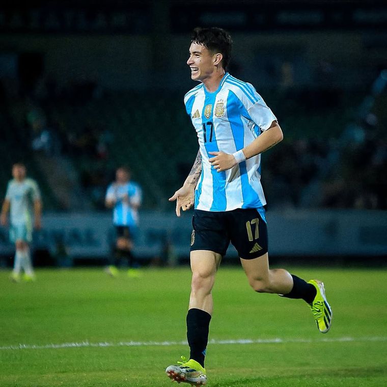 Matías Soulé jugando para la Selección Sub 20. Matías Soulé jugando para la Selección Sub 20.