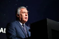 Alfredo Cornejo, durante el evento Foto: Gobierno de Mendoza