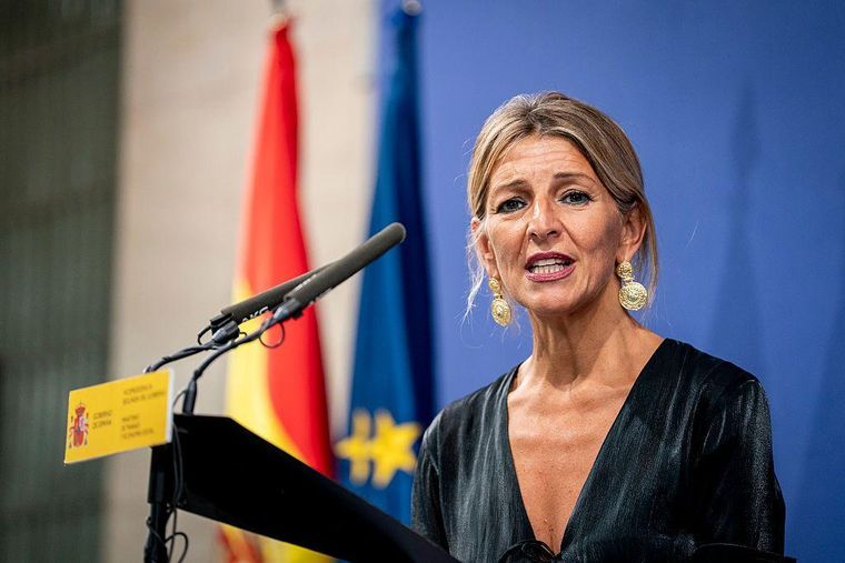 Yolanda Díaz, ministra de Trabajo de España y vetada por Israel.