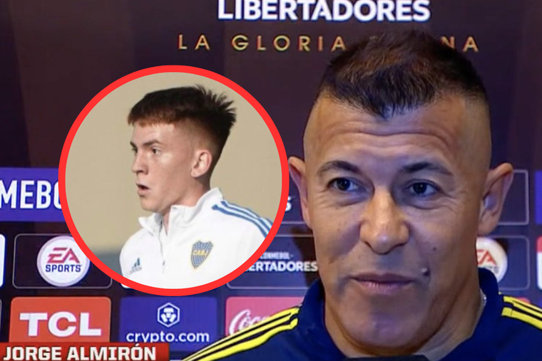 Almirón probó con Barco como volante, algo muy pedido por los hinchas de Boca