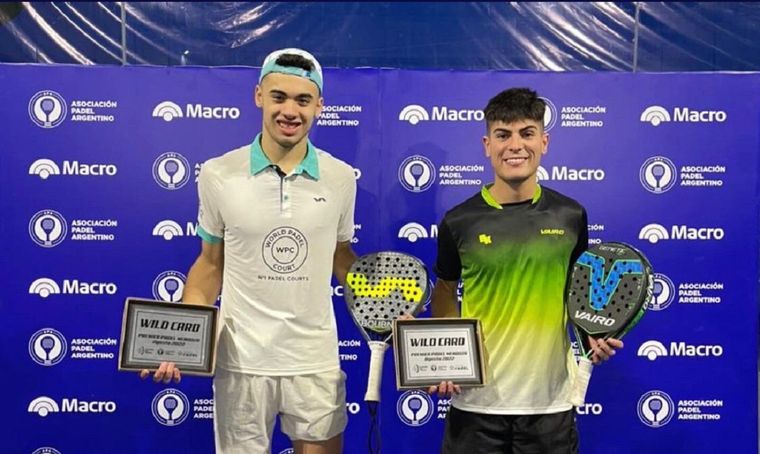Leandro Augsburger y Santiago Rolla jugarán el Premier Padel de Mendoza. Foto: Prensa Premier Padel