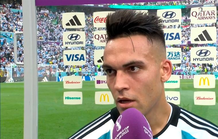 Lautaro Martínez El Toro se lamentó por la dura derrota ante Arabia Saudita.