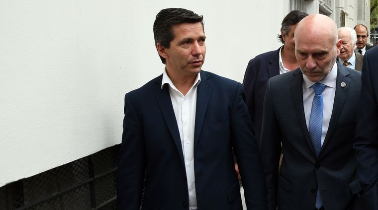 Andrés Lombardi junto al presidente de la Corte, Dalmiro Garay. Foto: ALF PONCE MERCADO / MDZ