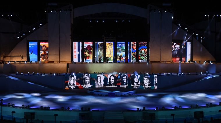 Una postal del último acto central de la Vendimia.