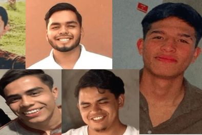 MDZol | Una fotografía difundida en internet muestra a los jóvenes amordazados y golpeados en un predio desconocido Foto: Fiscalía de Jalisco