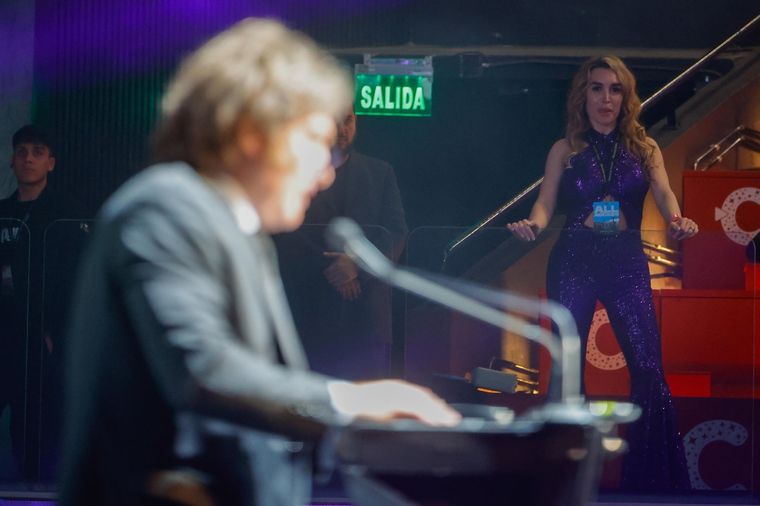 Fátima Florez en el cierre de campaña de Javier Milei Foto: EFE