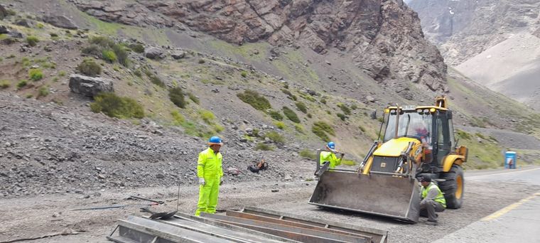 Obras en la ruta 60 de Chile Foto: MDZ