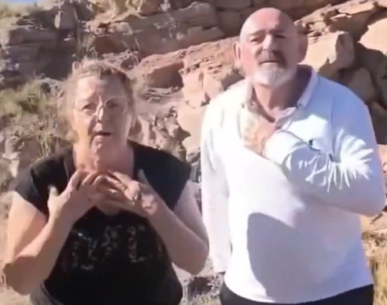 No sabíamos”: escándalo por turistas que vandalizaron rocas en Potrerillos