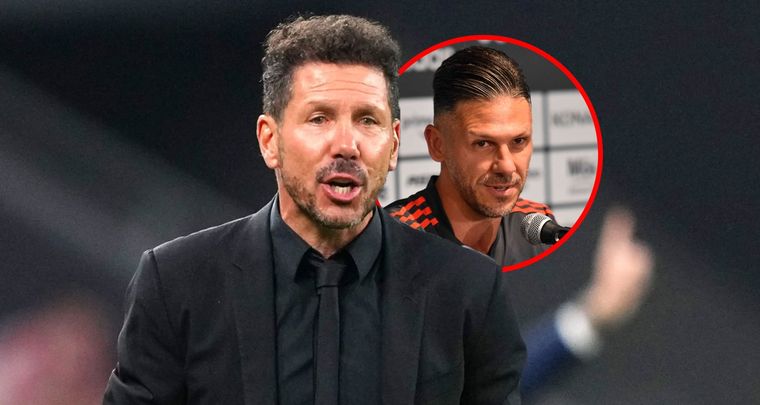 Demichelis mencionó a Simeone en conferencia de prensa. Foto: MDZ