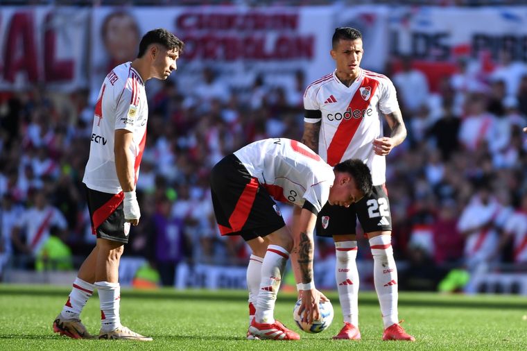 Mastantuono, segundos antes de la obra maestra. Foto: @RiverPlate