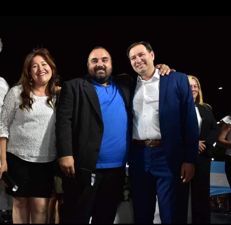 El concejal cuestionado, Maxi Rivera, junto a Righi. Foto: Prensa Lavalle.